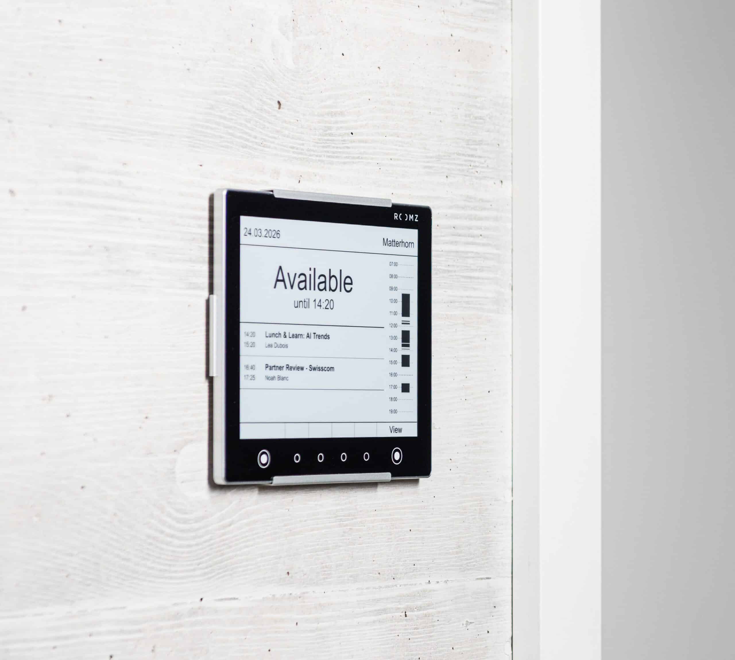 Roomz scheduling display